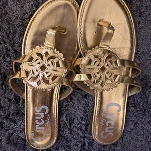 Circus by Sam Edelman Gold Emblem Sandals- WORN ONCE